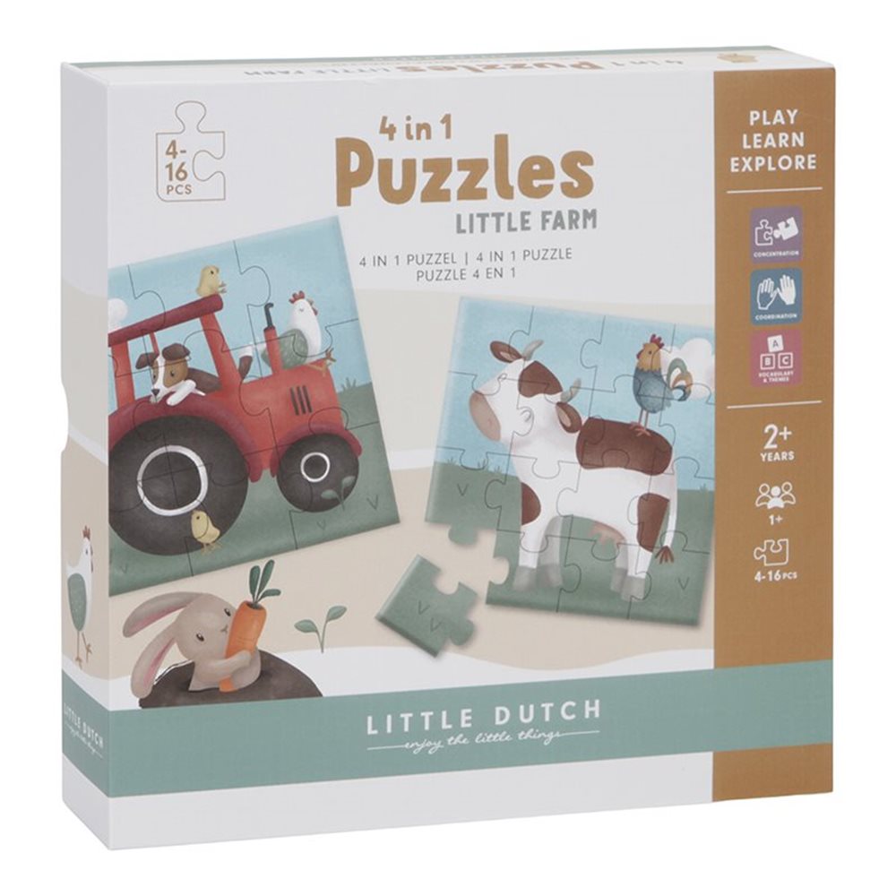 Puzzle 4 in 1  Little Farm - Little Dutch