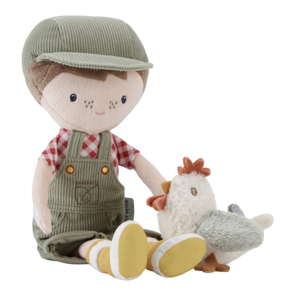 Papusa textila - Jim cu Gainusa - 35 cm - Little Farm - Little Dutch