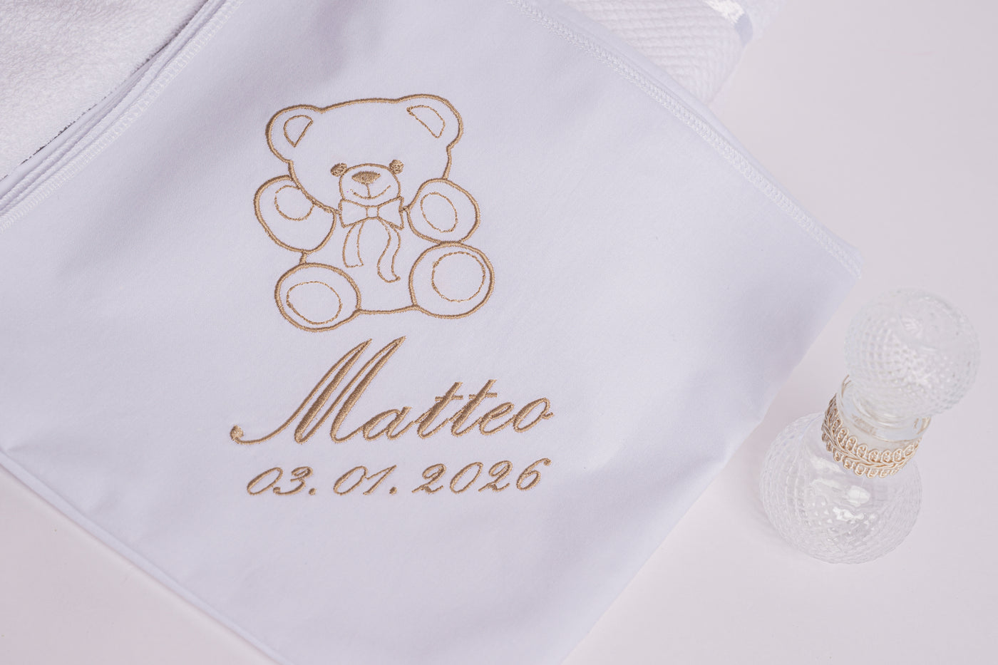 Trusou Unisex- Cufar catifea alb