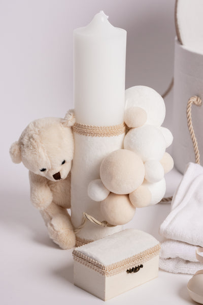 Trusou Unisex- Cufar catifea alb