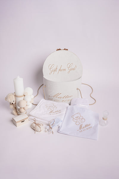 Trusou Unisex- Cufar catifea alb