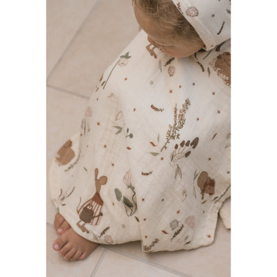 Poncho din bumbac organic 60x60 cm  -Clover Meadow- That's Mine