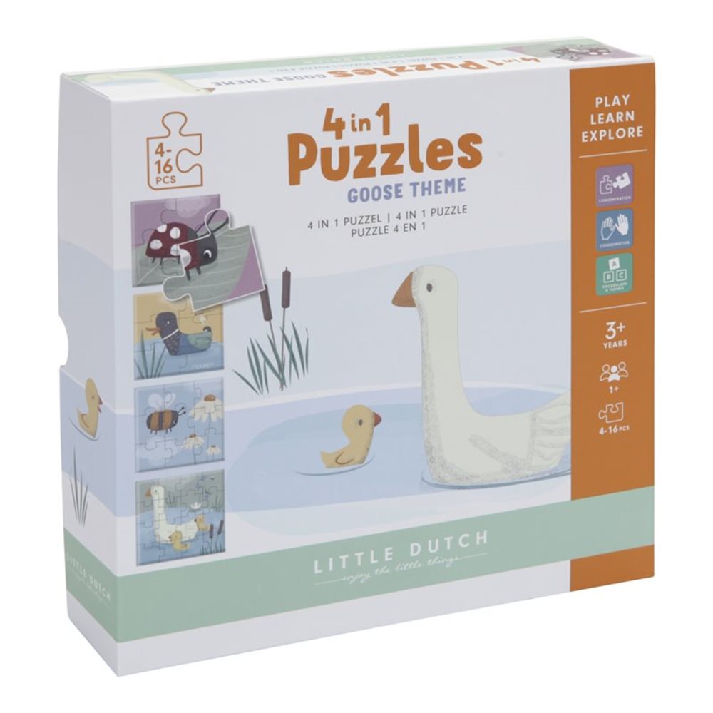 Puzzle 4 in 1  Little Goose - Little Dutch