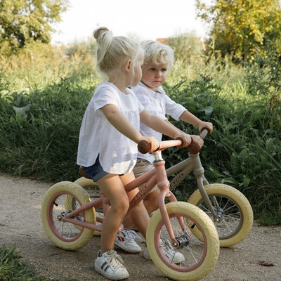 Bicicleta de echilibru fara pedale - Roz - Little Dutch