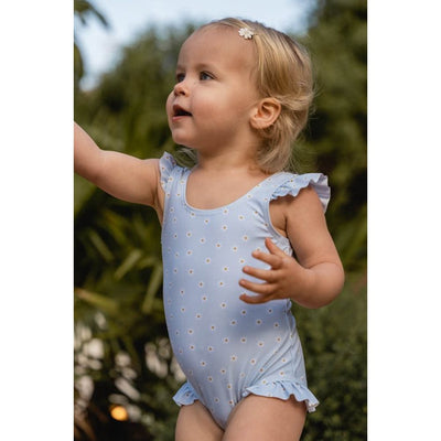 Costum de baie intreg si protectie UV 50+ - Daisies Blue - Little Dutch