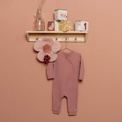 Overall din bumbac organic pentru bebelusi  -Vintage Pink- Little Dutch