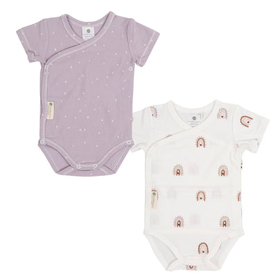 Set de 2 Body petrecute cu maneca scurta Happy Days - BimbiDreams