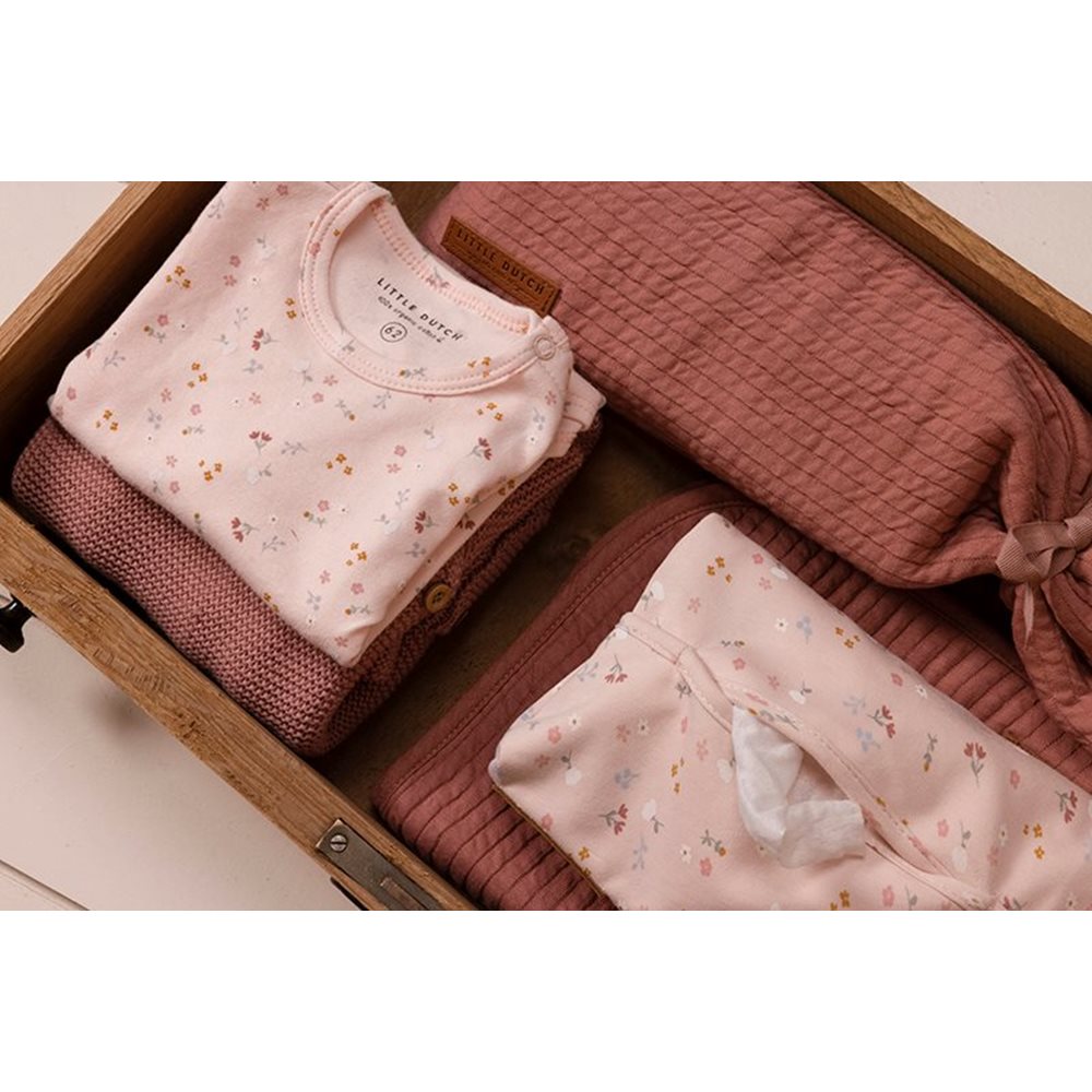 Body cu maneca lunga -Little Pink Flowers- Little Dutch