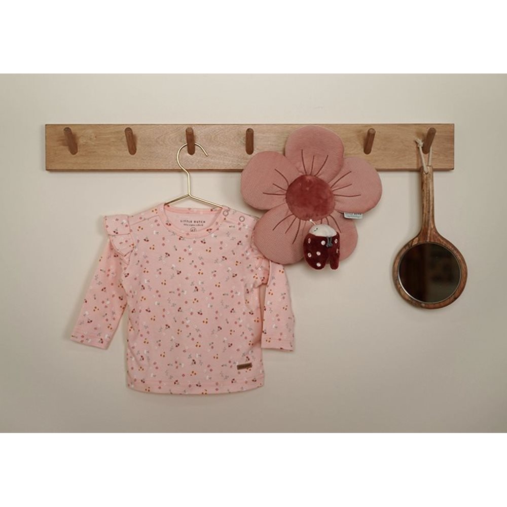 Bluza din bumbac organic Little Pink Flowers- Little Dutch