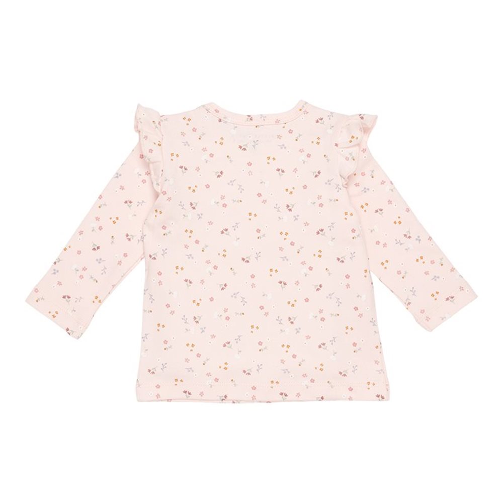 Bluza din bumbac organic Little Pink Flowers- Little Dutch