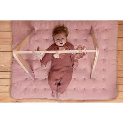Overall tricotat din bumbac pentru bebelusi  -Vintage Pink- Little Dutch