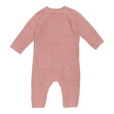 Overall tricotat din bumbac pentru bebelusi  -Vintage Pink- Little Dutch