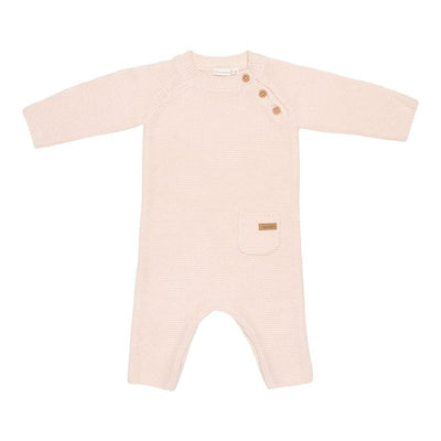 Overall tricotat din bumbac pentru bebelusi  -Pink- Little Dutch