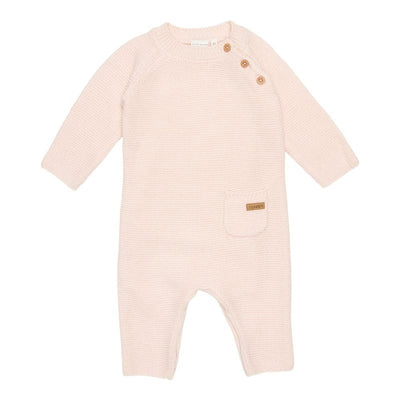 Overall tricotat din bumbac pentru bebelusi  -Pink- Little Dutch