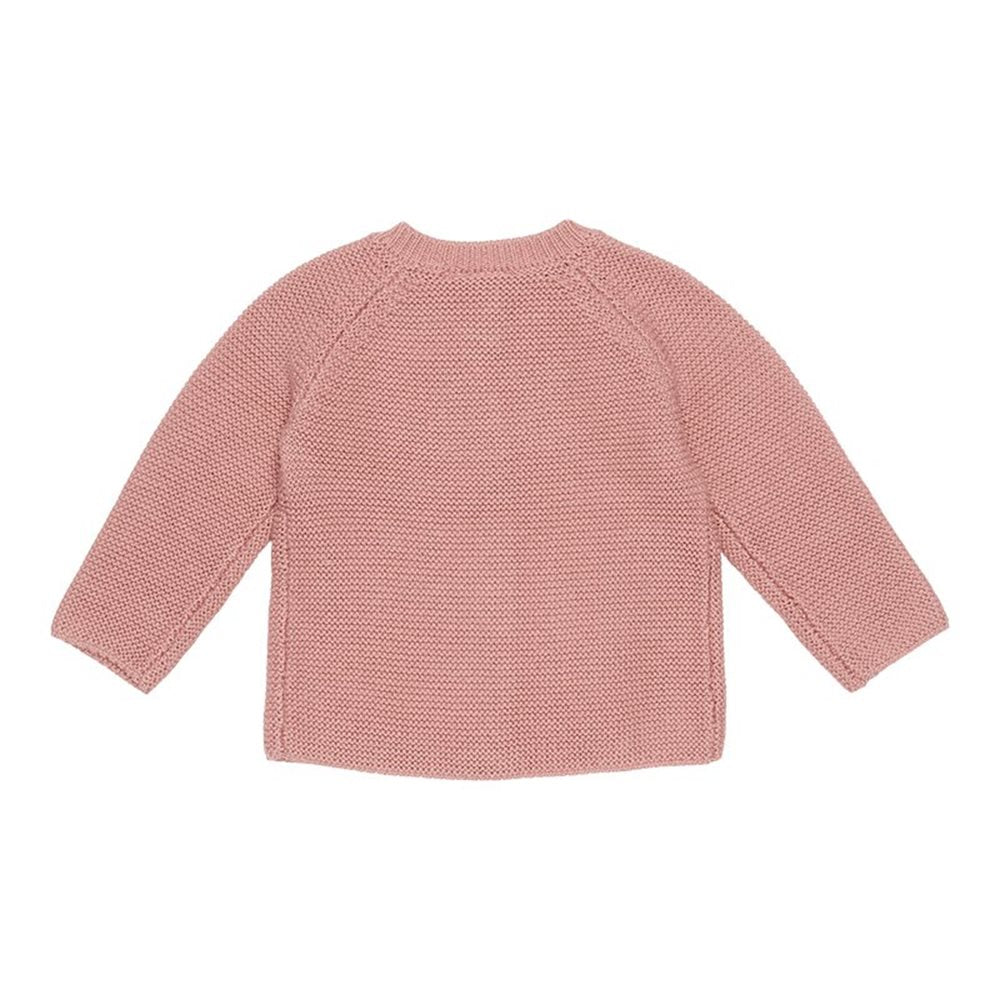 Cardigan tricotat din bumbac pentru bebelusi  -Vintage Pink- Little Dutch