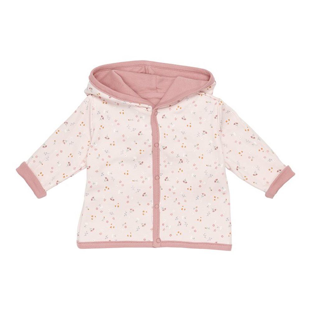Jacheta reversibila din bumbac pentru bebelusi  -Little Pink Flowers- Little Dutch