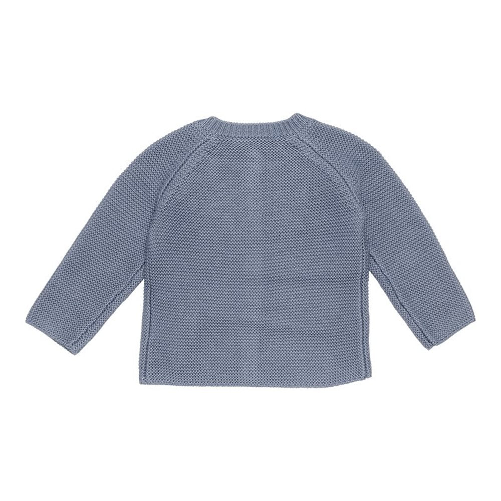 Cardigan tricotat din bumbac pentru bebelusi  -Blue- Little Dutch
