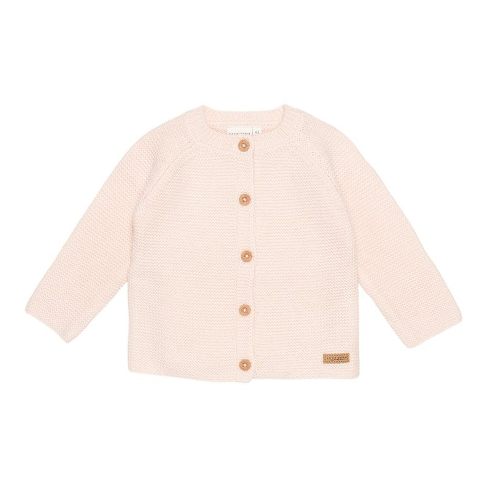 Cardigan tricotat din bumbac pentru bebelusi  -Pink- Little Dutch