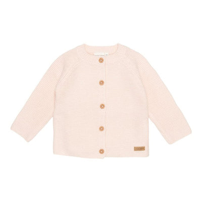 Cardigan tricotat din bumbac pentru bebelusi  -Pink- Little Dutch