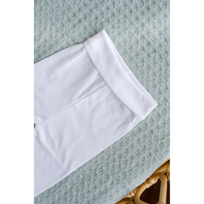 Pantaloni cu sosetuta - White - BimbiDreams