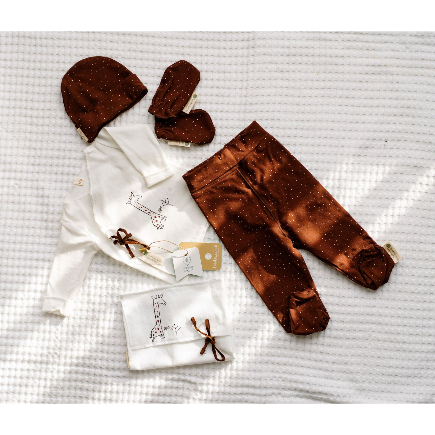 Set de 5 piese pentru nou nascut GIRAFFE - BimbiDreams