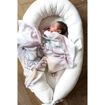 Babynest din catifea - Beige - Effiki