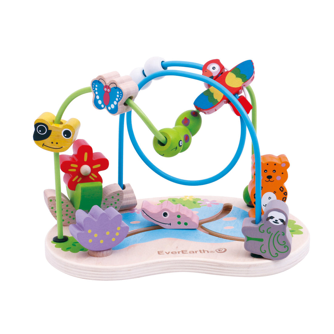 Jucarie din lemn cu activitati - Amazon Bead Fun - EverEarth