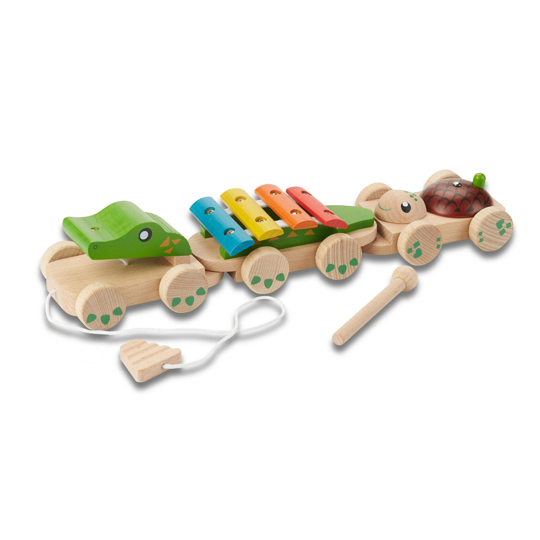 Jucarie din lemn pentru copii - Trenulet Muzical - EverEarth