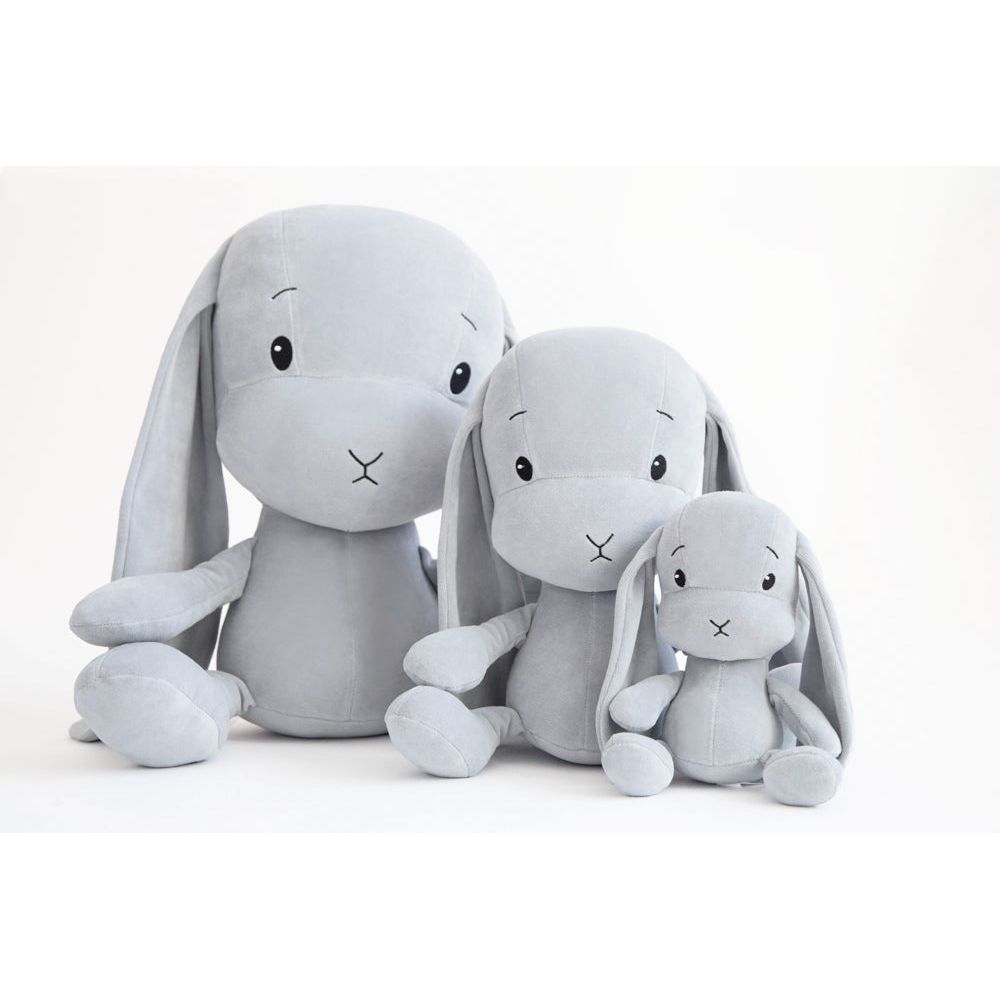 Jucarie Bunny  cu urechi gri - 35 cm - Grey -  Effiki