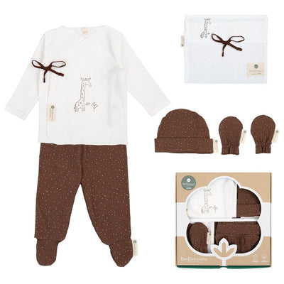 Set de 5 piese pentru nou nascut GIRAFFE - BimbiDreams